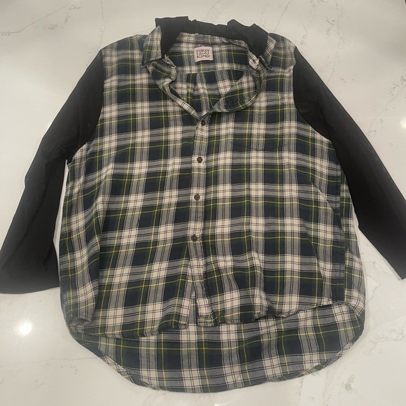 LF Furst Of A Kind oversized flannel with mesh sleeves & hood - Picture 4 of 16
